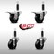 Service Caster 3'' SS Phenolic Swivel 1'' Expand Stem Caster Set 2 Total Lock Brakes, 4PK SCC-SSEXTTL20S314-PHS-2-S-2-1 - alternate 4
